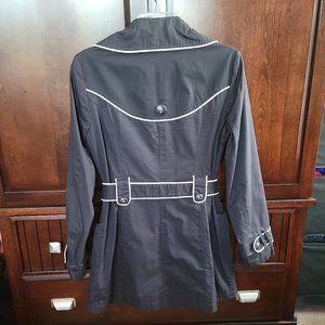 Trench Coat - Size 4 - Raincoat - Black - Dalia Collection
